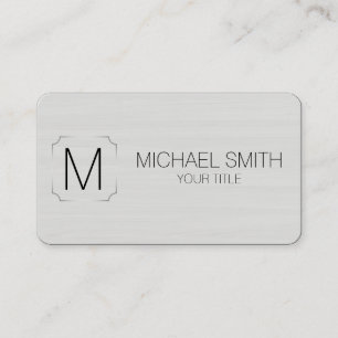 Monogram Wood Grain Texture Business Card