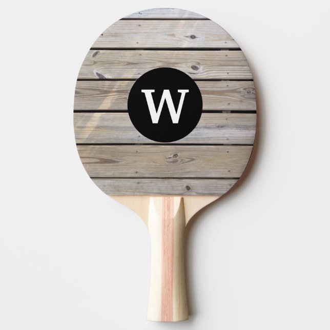 Monogram Wood  Ping Pong Paddle (Front)