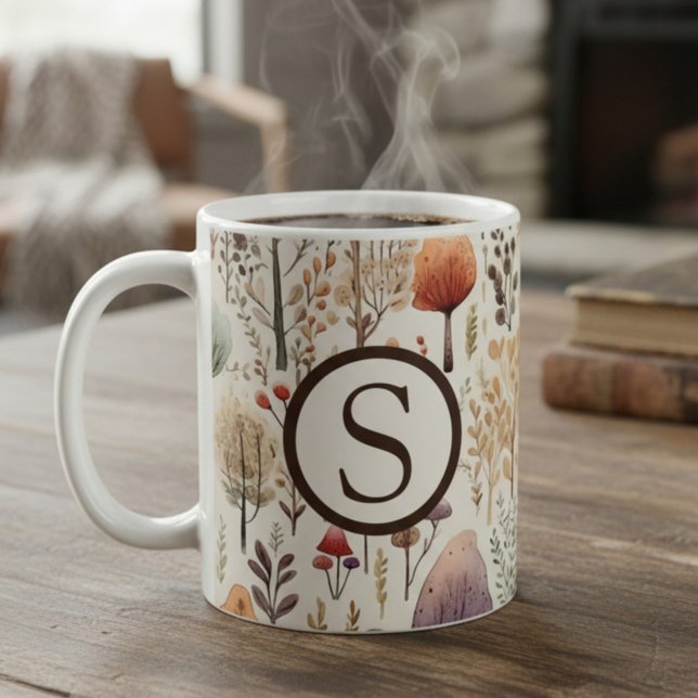 Monogram Woodland Cosy Cabin Coffee Mug (Creator Uploaded)