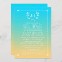 Monogram Wreath Beach Ombre Bridal Shower