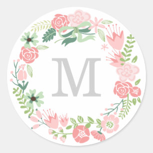 Monogram Wreath Envelope Seal