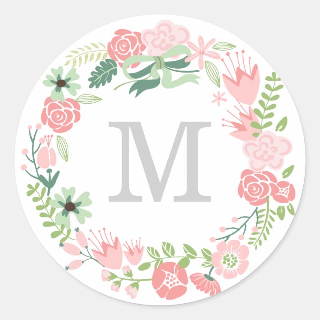 Monogram Wreath | Envelope Seal (Front)