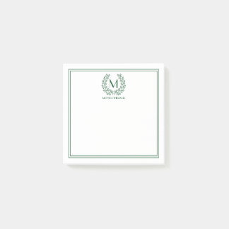 Monogram Wreath Post-it Notes