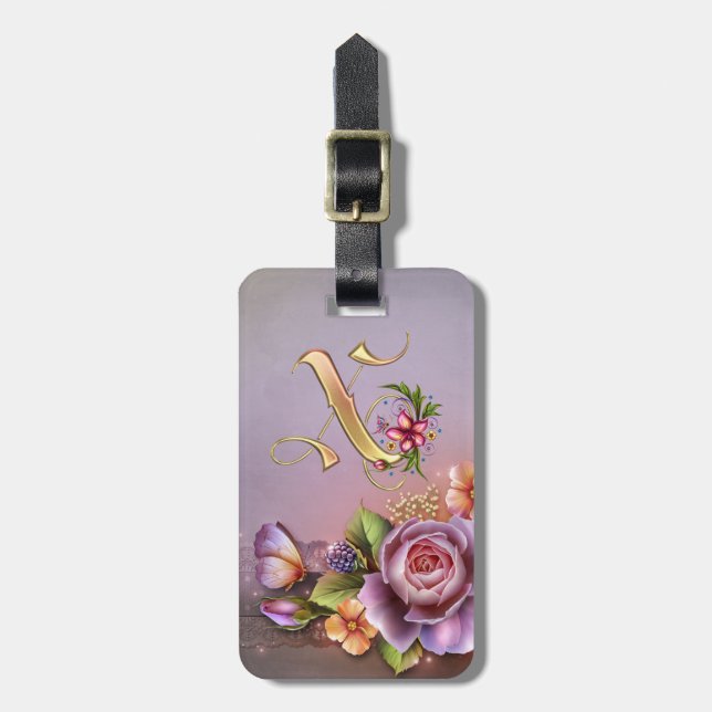 Monogram X  Luggage Tag (Front Vertical)