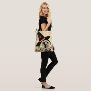 Monogram Y Cloud Sky Witch Spiders Name All-Over Tote Bag