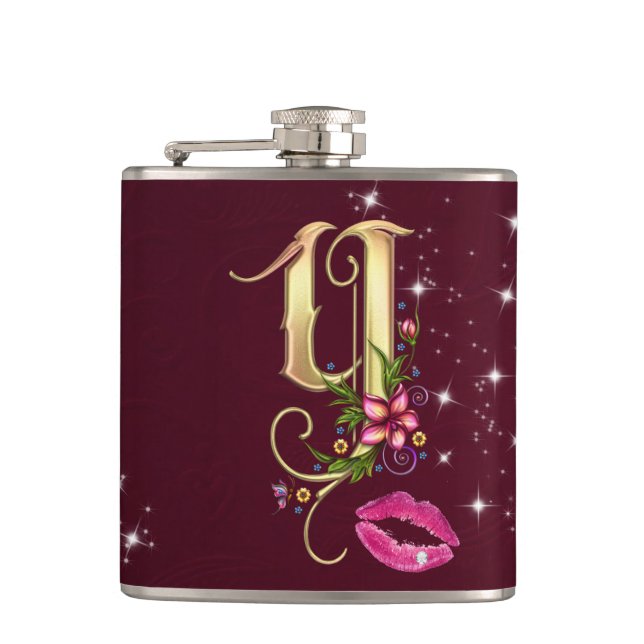Monogram Y Wrapped Flask, 6 oz. Hip Flask (Front)