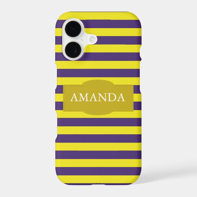Monogram Yellow and Purple Stripe Pattern (Back)