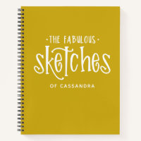 Monogram Yellow Artist Sketchbook