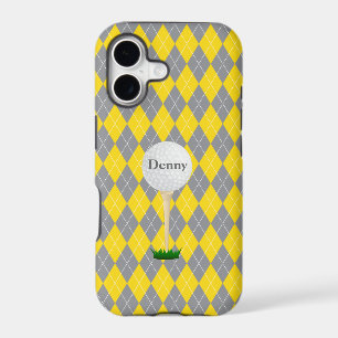 Monogram Yellow Grey White Argyle iPhone 5 Case