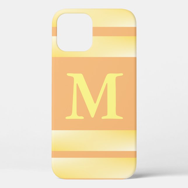 Monogram Yellow Stripe Case-Mate iPhone Case (Back)