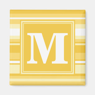 Monogram yellow stripes magnet