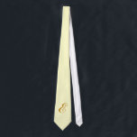 Monogram Yellow Tie<br><div class="desc">No one will look better than you when you wear this tie with your initial on it. Add the initial that you want in the field provided. You can add one or more initials or a name, the choice is yours. The type style, size and colour can also be changed....</div>