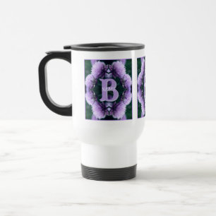 Monogram Your Initial Name Allium Personalised Travel Mug