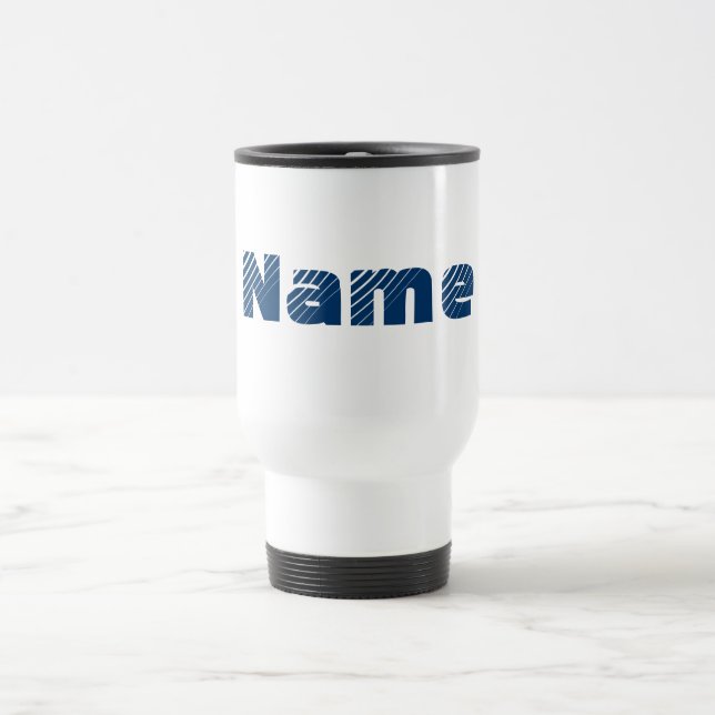 Monogram Your Name Bold Letters Personalised Travel Mug (Center)