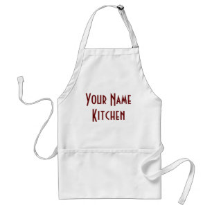 Monogram Your Name Kitchen Personalised Standard Apron
