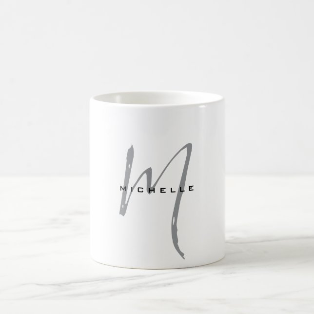 Monogram Your Name Special Gift Beloved Ones Coffee Mug (Center)