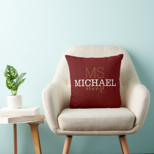 Monogram . your own name cushion