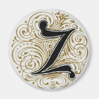 Monogram 'Z' in Gold - Magnet