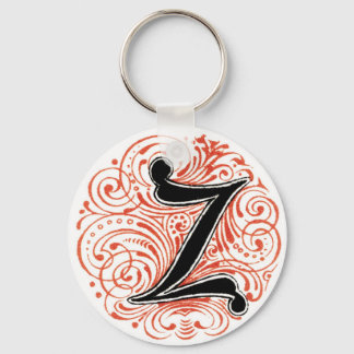 Monogram 'Z' in Red - Keychain