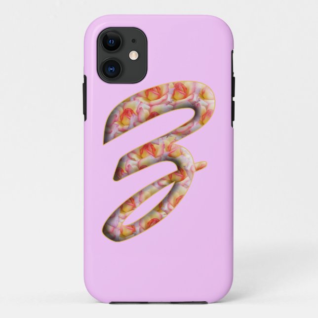 Monogram Z in Roses Pattern for Iphone 5 Case-Mate iPhone Case (Back)