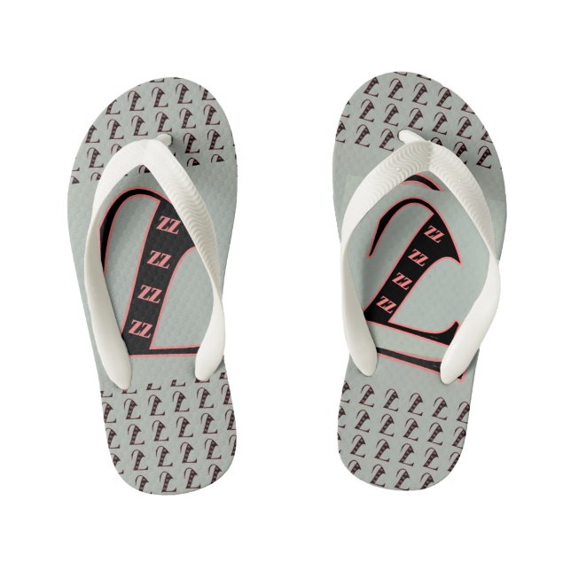 Monogram Z Kids Flip Flops (Footbed)