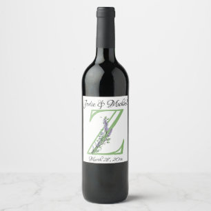 Monogram Z Lavender Eucalyptus Wine Label