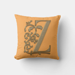 Monogram Z Sweet Melon Colour, Graduation Birthday Cushion