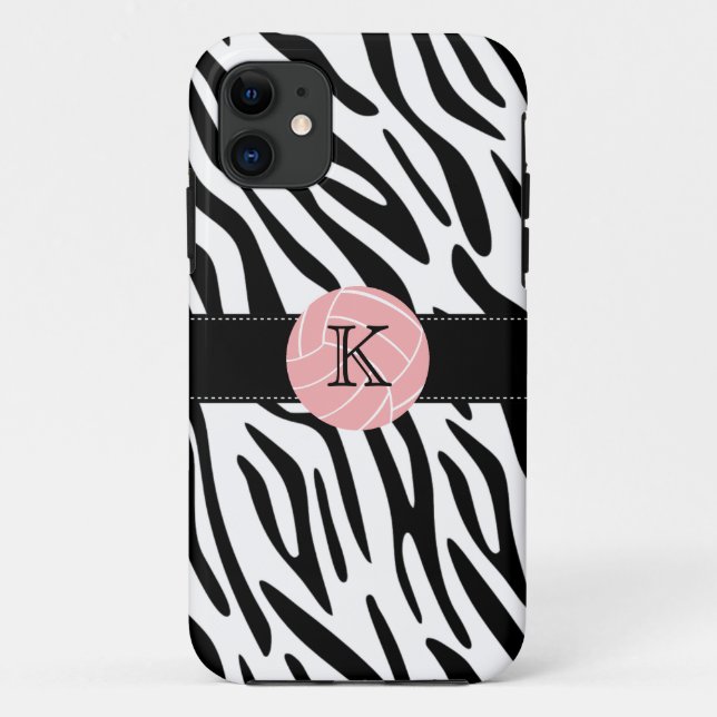 Monogram Zebra Print Volleyball iPhone 5 Case (Back)