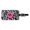 Monogram Zebra Stripe Pink Volleyball Luggage Tag