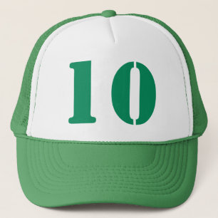 Monograma of order soles in white number 10 trucker hat
