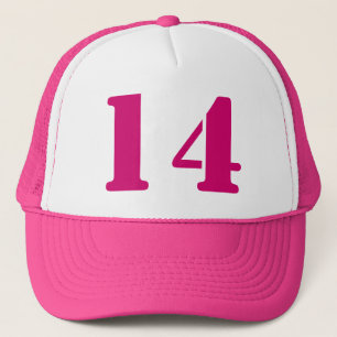 Monograma of order soles in white number 14 trucker hat