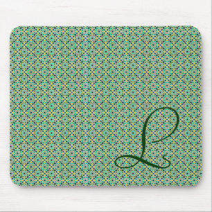 Monograma with bottom of Moroccan mosaic Mouse Pad