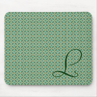 Monograma with bottom of Moroccan mosaic Mouse Pad