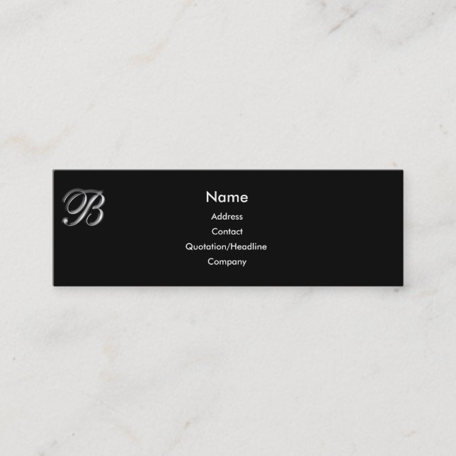 MonogramB business Cards (Front)