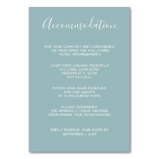 MonogramCrest Gold Dusty blue Wedding cards (Front)
