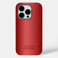 Monograme Metallic Red Brushed Aluminium Look