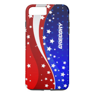 Monogramed Abstract American Flag Design Case-Mate iPhone Case