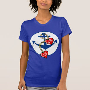 Monogramed Anchor with hearts T-Shirt