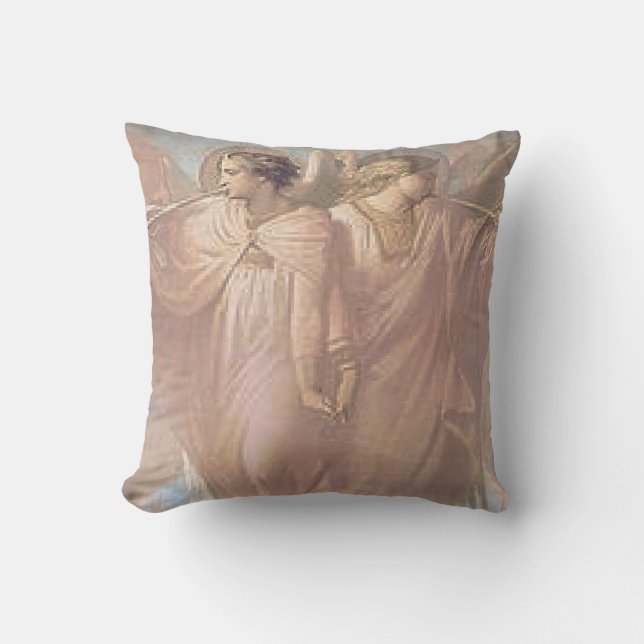 Monogramed AngelsThrow Pillow (Front)