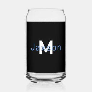 Monogramed can glass