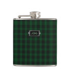 Monogramed Clan Graham Tartan Plaid Flask