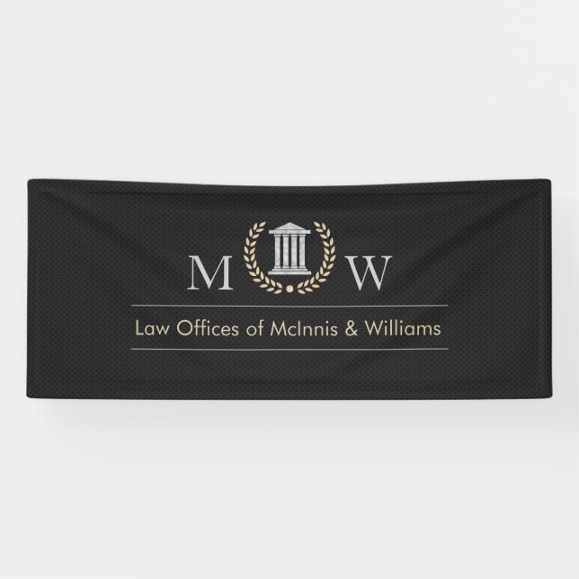 Monogramed Courthouse Banner (Horizontal)