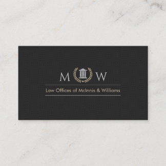 Monogramed Courthouse Business Card