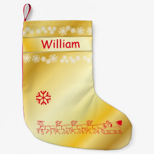 Monogramed Gold Christmas Stocking