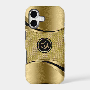 Monogramed Gold Metallic Look With Gold Glitter