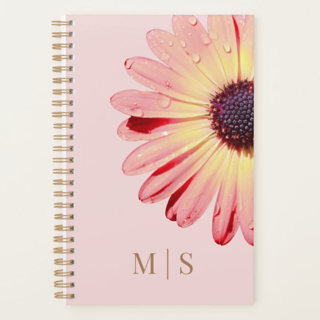 Monogramed Montana Wildflower In Pink Planner (Front)