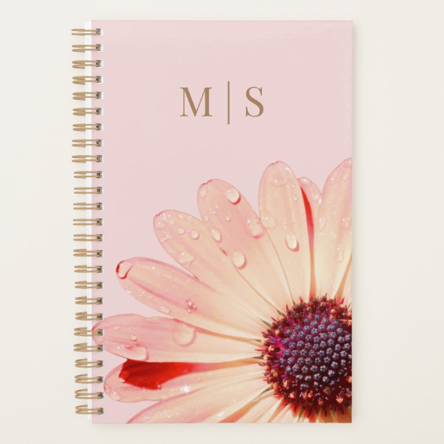 Monogramed Montana Wildflower In Pink Planner (Front)