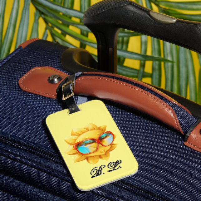 Monogramed Sun Luggage Tag (Front Insitu 1)