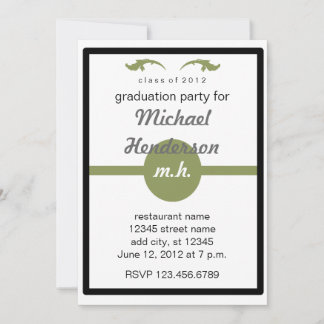 Monogrammed 2012 Graduation Party Invitation