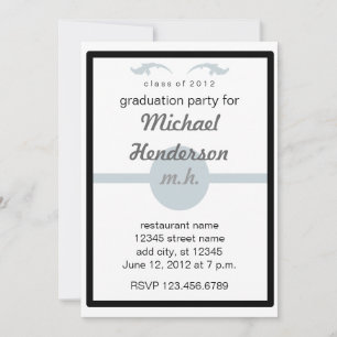 Monogrammed 2012 Graduation Party Invitation